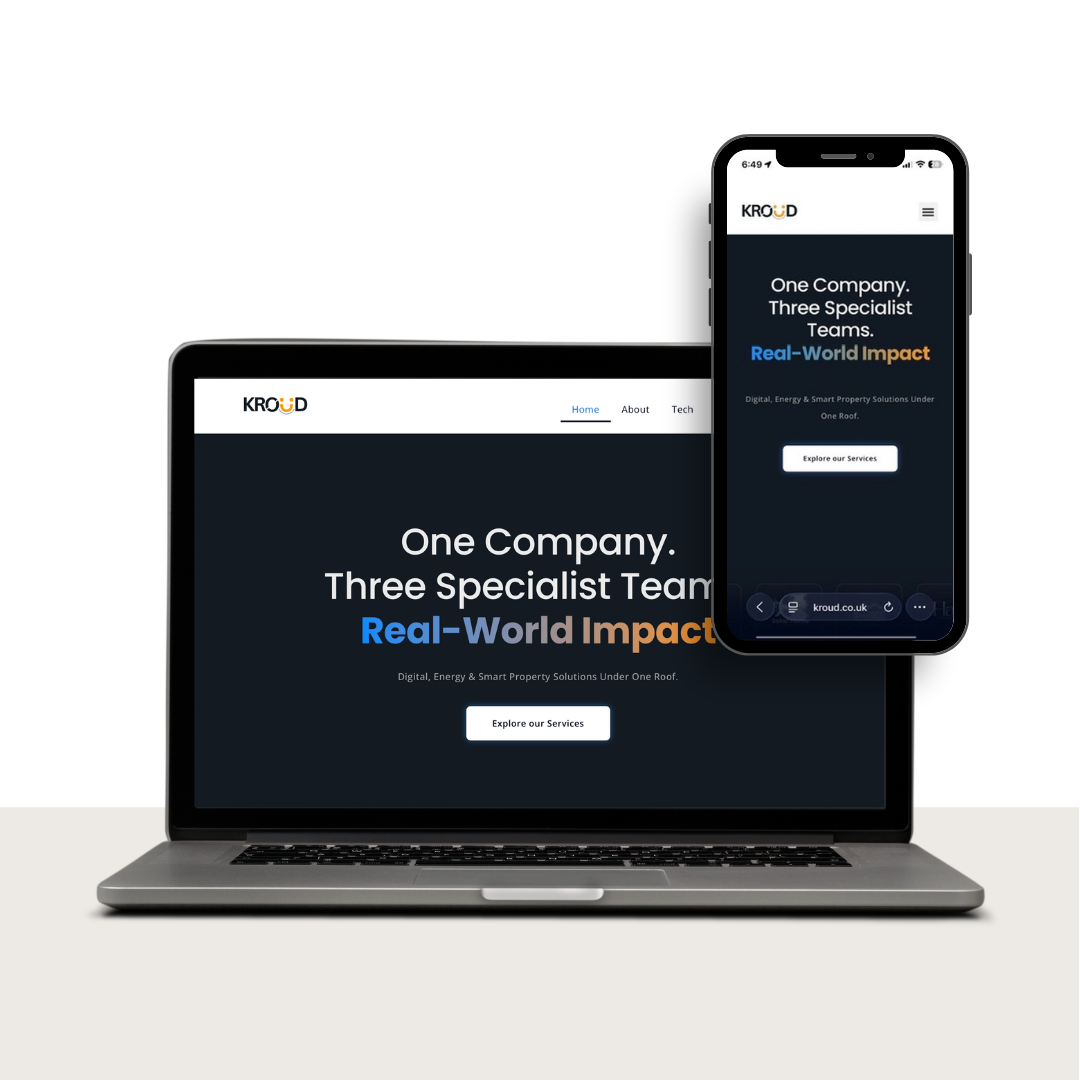 Kroud Group website mockup